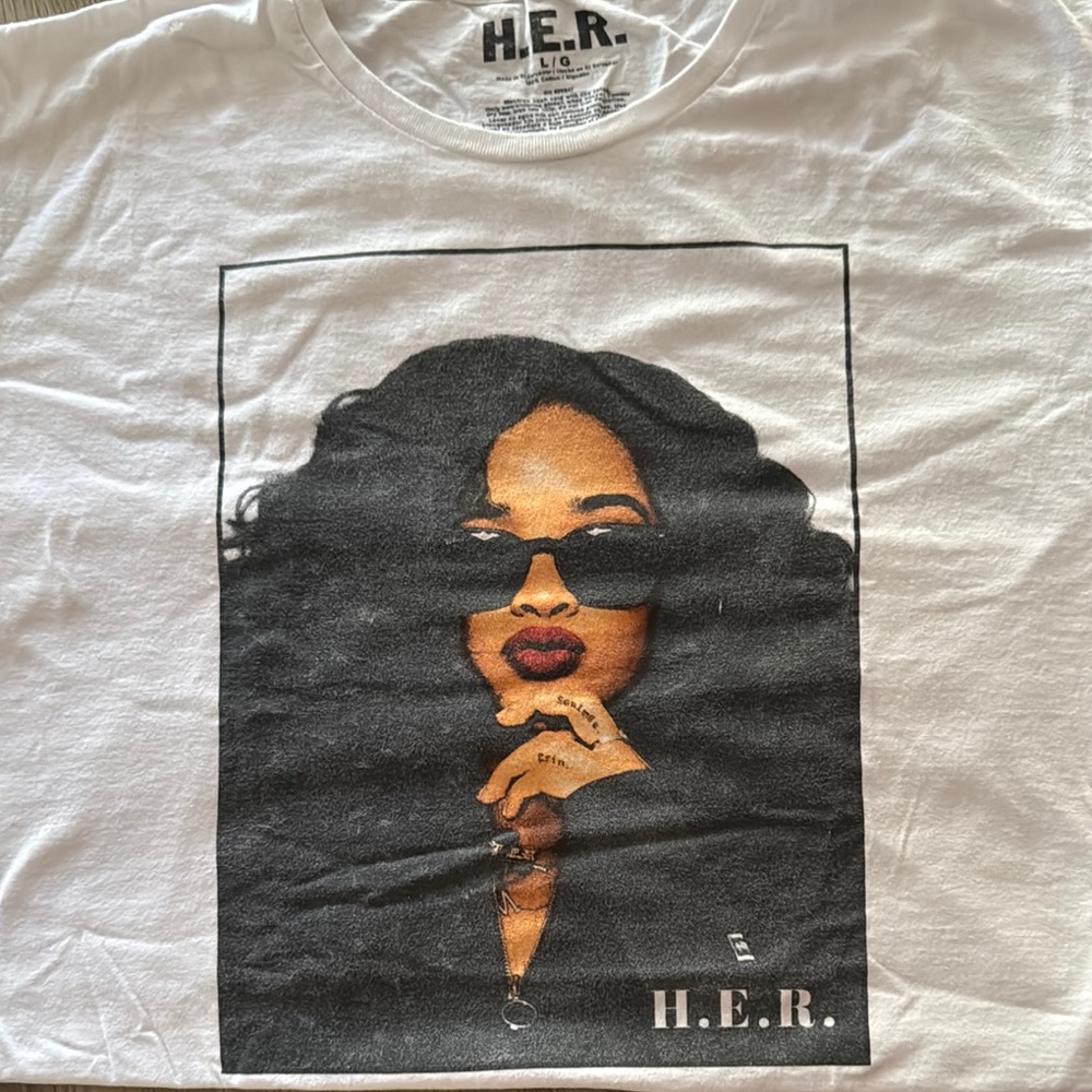 H.E.R. Graphic Tee - Black and White